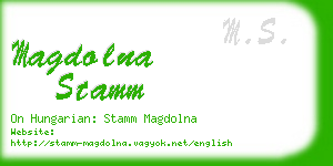 magdolna stamm business card